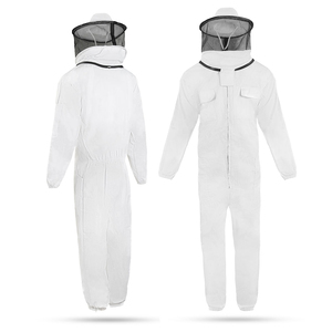 Combinaison d'apiculture à double voile, voile en maille ventilée à 3 couches et voile rond, poignets élastiques, plusieurs poches, avec options OEM ODM - Product Image 3