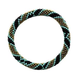 Bracelets de perles de verre durables faits à la main au Népal, qualité supérieure, unisexe, design perlé à la mode, vente en vrac à bas prix, anniversaire - Product Image 1