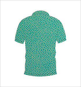 Custom Teal Polka Dot Polo Shirt Men Breathable Sports Casual Golf Shirt OEM Printed Polo T Shirt - Product Image 2