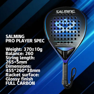 Raquette de padel Salming Pro Player, raquette professionnelle en fibre de carbone avec surgrip, 360g, légère, design antidérapant - Product Image 4