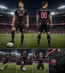 Conjunto de Uniforme de Fútbol Personalizado con Impresión por Transferencia de Calor, 100% Poliéster Transpirable, Pantalón Corto, Uniforme de Fútbol OEM ODM, Ropa Deportiva para Equipos - Product Image 6