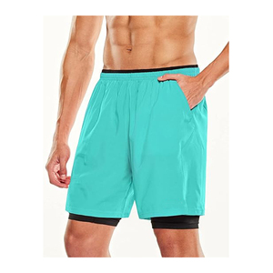 Stylish and Functional <b>Mens</b> 2-in-1 Sports <b>Shorts</b> Built-In <b>Compression</b> Liner Ideal for Training and Casual Wear - Product Image 5