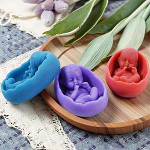 Molde de Silicona para Velas de Resina de Yeso para Hornear, con Forma de Caparazón de Huevo y Cuna de Bebé - Product Image 2