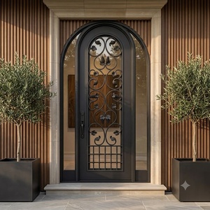 Royal Luxury Hand-forged Iron Entrance Gate Rust-Resistant Easy Assembly Arched Design Decorative Patterned <b>Frame</b> Modern Style - Product Image 4
