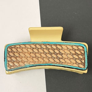 Hot Sale Accessories Women's Hand Tooled Leather Hair Claw Cowhide Large Custom Rectangle Wholesale Hair Claw <b>Clips</b> for Women's - Product Image 5