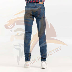 Nouveauté - Jeans en denim pour homme, style streetwear, coupe slim, vente directe d'usine, prix bas, respirant - Product Image 2