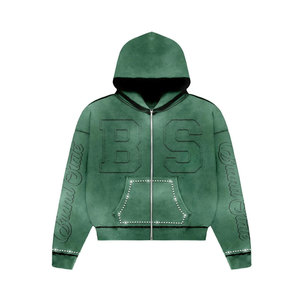 Ensemble survêtement style baggy délavé au soleil, couleur unie, avec impression de votre marque privée (hoodie et pantalon de survêtement) - Product Image 4