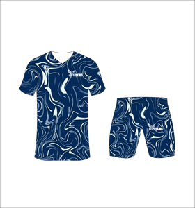 Conjunto de Uniforme de Fútbol Personalizado por Sublimación, Color Azul Marino con Diseño de Mármol, Transpirable, para Entrenamiento, Venta al Por Mayor, Traje Deportivo para Equipo - Product Image 2