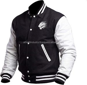 Chaqueta Universitaria Personalizada para Hombre, Cuello Alto, Alta Calidad, Servicio OEM al por Mayor, Diseño en Blanco, Industria Deportiva - Product Image 5