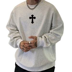 Nuevo estilo, cuello redondo, logotipo bordado personalizado, sudadera de gran tamaño para hombre, venta al por mayor, nueva colección de invierno, sudaderas transpirables - Product Image 1