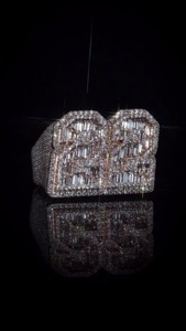 Anillo de Campeonato Personalizado con Incrustaciones de Diamantes, Plata de Ley 925 y Moissanita VVS, Anillo con Número Personalizado, Estilo Hip Hop - Product Image 2