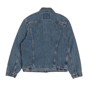 Chaqueta Vaquera Azul Clásica para Hombre, Corte Regular, Lavado a la Piedra, Cierre de Botones, Estilo Casual, Tejido de Algodón, para Otoño - Product Image 2
