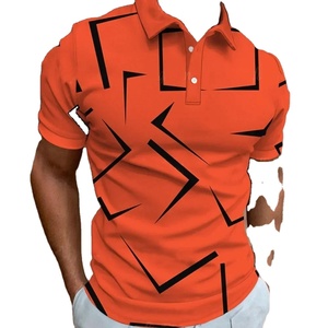 Homme avec col Tee Shirts Slim Fit Polo T Shirt pour hommes Orange Top No Logo Streetwear Cotton Clothing Chic Comfortable Basic - Product Image 1