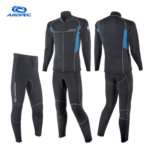 Traje de Surf de Neopreno de 1.5mm para Hombre, Personalizable OEM/ODM, con Estampado, 2 Piezas, Chaqueta de Manga Larga con Cierre Frontal en el Pecho y Pantalones, UPF 50+ - Product Image 1