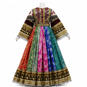 Vestido Afgano Kuchi de Alta Calidad, Hecho a Mano, de Chifón, Largo hasta el Suelo, con Diseño Tribal, para Mujer, Atuendo Cultural Tradicional - Product Image 3