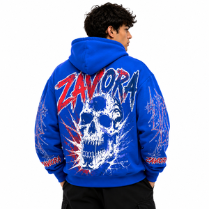 <b>Top</b> Quality Brown <b>Skull</b> Graphic Men Hoodies Custom Print Full Zip Oversized Cotton Fleece Streetwear Factory Direct Manufacturer - Product Image 5