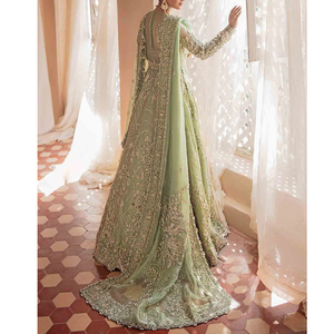 Vestido de Novia Elegante para Mujer, Estilo Largo hasta el Suelo, con Encaje y Diseño Sólido, Precio al por Mayor - Product Image 2