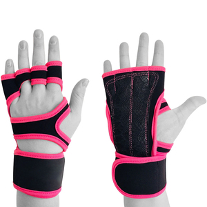 Hot Selling Anti Slip Palm Cross fit Gloves Fingerless Neoprene Gloves Black Color for Gym Crossfit Heavy Cross fit Gloves - Product Image 5