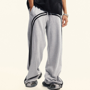 Pantalon de survêtement décontracté ample pour homme, en toile épaisse, écologique, respirant, à séchage rapide, taille élastique, style urbain, pour l'hiver - Product Image 2