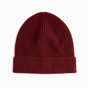 Bonnet en tricot unisexe de couleur unie, 100% acrylique, avec revers, style décontracté pour adultes, noir - Product Image 5
