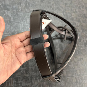 Banda para la nariz y banda para la frente para principiantes básicos de alta calidad, brida de cuero liso para propietarios de caballos - Product Image 4