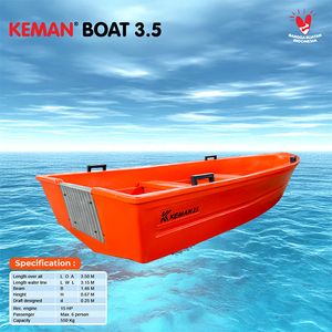 Bateau en polyéthylène Keman 3,5 mètres |   Compatible avec les moteurs hors-bord de 15 à 25 CV, pour bateaux de pêche, bateaux de sauvetage, haute durabilité - Product Image 1