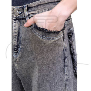 กางเกงยีนส์เดนิมผู้ชายราคาส่ง กางเกงยีนส์ทรงหลวมแบบใหม่ กางเกงยีนส์ลำลองทรงตรง - Product Image 4