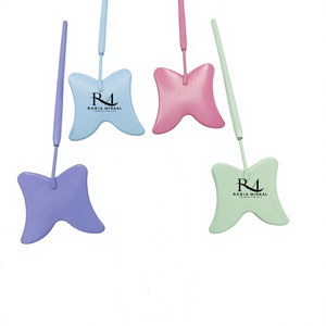 Miroir pour extensions de cils en forme de papillon, 4 couleurs différentes avec revêtement en poudre, et pince à extensions de cils à pointe courbée assortie - Product Image 3