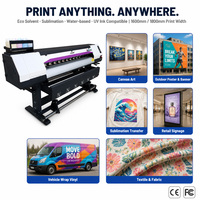 Printer Eco Solvent Format Lebar Santos 1.6m 1.8m I3200 Dual Head 42sqm/jam Mesin Cetak Inkjet XP600 DX5 CE FCC