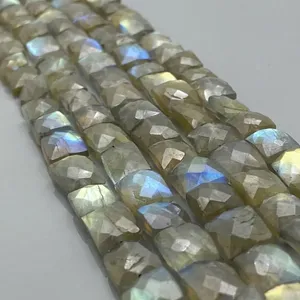 Perles de pierres précieuses Chakralume en labradorite naturelle, facettées, de qualité AA, 10-17 mm, en brin de 10 pouces, pour la fabrication de bijoux, vente en gros - Product Image 4