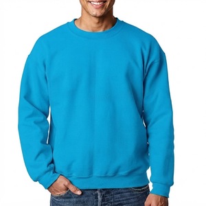 Sudadera de cuello redondo azul cielo para hombre, estilo casual urbano, de manga larga, corte holgado con hombros caídos, forro polar suave, ¡la elección más popular! - Product Image 1