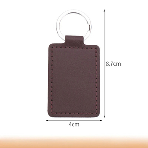 Porte-clés en cuir de luxe personnalisé, vierge, en métal, pour promotion, meilleur design, prix d'usine, vente en gros - Product Image 2