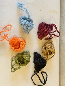 Set de Accesorios de Ganchillo para Bolsos, Diseño de Rafia, Amigurumi Marino, Colores Variados, Forma de Almohada, Impermeable, Plegable, de Algodón, Navideño - Product Image 1