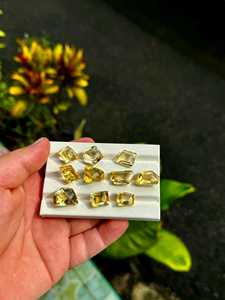 Citrino Natural Hecho a Mano, Gema Suelta Facetada de Lujo, Piedra de Citrino Amarillo de Alta Calidad Certificada de 250 Gramos para Joyería - Product Image 1