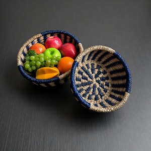 Juego de 2 Cestas de Seagrass Azul Marino Hechas a Mano, Cestas de Almacenamiento Ecológicas al por Mayor, Hechas en Vietnam - Product Image 2