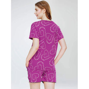 Ensemble deux pièces pour femme, coupe ajustée, haut à manches courtes décontracté, 100% coton, couleurs personnalisées, design imprimé tendance - Product Image 6