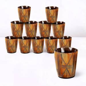 Coupe en verre en forme de corne de Viking, artisanale, en agate, de haute qualité, artisanat naturel, pour boire, design animal poli, meilleur grossiste - Product Image 1