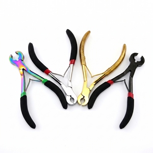 คีมตัดเคราตินสำหรับต่อผมแบบมืออาชีพ พร้อมซองเร็กซีนเนื้อนุ่มสำหรับเก็บอย่างปลอดภัย ขนาด 5.5 นิ้ว - Product Image 1