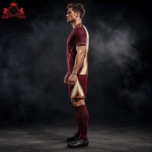 ชุดเสื้อฟุตบอลสีส้มดำแบบซับลิเมชั่นพร้อมกางเกงขาสั้น ชุดยูนิฟอร์มฟุตบอลสำหรับผู้ใหญ่ ผ้าโพลีเอสเตอร์ระบายอากาศ ตรวจจับรอยตะเข็บด้วยเข็ม - Product Image 6