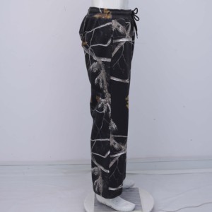 Pantalones Culottes con Estampado de Camuflaje para Mujer, Cintura Media, Cordón Ajustable, Corte Holgado, Largos, Estilo Casual Otoñal, 60% Algodón, 40% Poliéster - Product Image 4