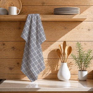 Paño de cocina a cuadros súper absorbente de secado rápido, accesorios de paño de cocina para uso en la cocina al mejor precio para venta al por mayor. - Product Image 1