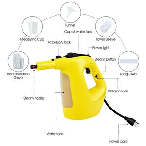 Pulitore a Vapore Portatile 17 in 1, 1400W Alta Potenza, Vapore ad Alta Temperatura 257°F, Pressione 5 Bar, 220V per Hotel, Colore Grigio - Product Image 5
