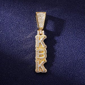 <b>Initial</b> hip hop 925 sterling <b>silver</b> D vvs moissanite diamonds engraved on the back side diamond loop tester passed premium look - Product Image 3