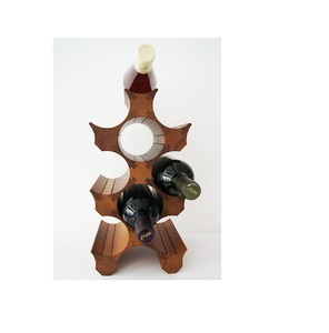 Solid <b>Wooden</b> Bottle Stand For <b>Wine</b> Water Beverage Bottle Storage Home Kitchen Bar Organizer - Product Image 5