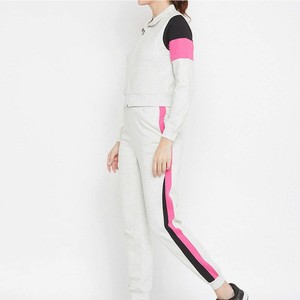 Wholesale Women's Hooded Slim Fit 100% Cotton Tracksuit Sets Breathable Winter Jogging Suit with Eco-Friendly Features OEM ODM - Product Image 2
