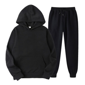 Conjunto de Sudadera y Pantalones Deportivos Personalizados de Fabricante, Sudadera con Doble Cintura y Pedrería, Pantalones Deportivos Anchos y Holgados, Traje Deportivo para Hombre - Product Image 3