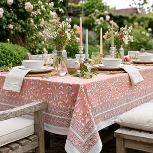 Direct Factory Sale Rectangular Handcrafted Block Printed Cotton 180x340 cms <b>Tablecloths</b> Elegant and Perfect for Decor - Product Image 3