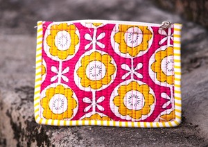 Handmade Floral Zipper Closure Soft High Quality Fashionable Cotton Coin <b>Pouch</b> - Product Image 4