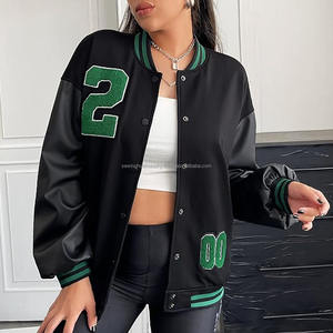 Fabricante de ropa béisbol Letterman Varsity chaqueta de alta calidad a prueba de viento hombres Universidad chaqueta genuina para mujeres - Product Image 5