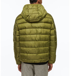 Veste d'hiver pour homme en tissu de laine et nylon, rembourrée de coton épais, écologique, coupe-vent, séchage rapide, respirante, vente en gros - Product Image 5